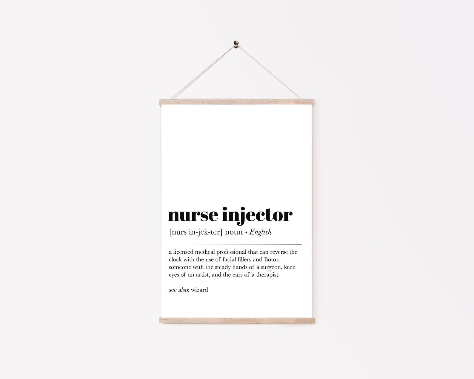 Nurse Injector Definition Print | Esthetician Decor | Salon Decor ...