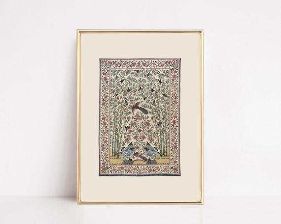 textile wall art | light academia decor | vintage print | tapestry wall art | light academia room decor | kikiandnim | printable wall art