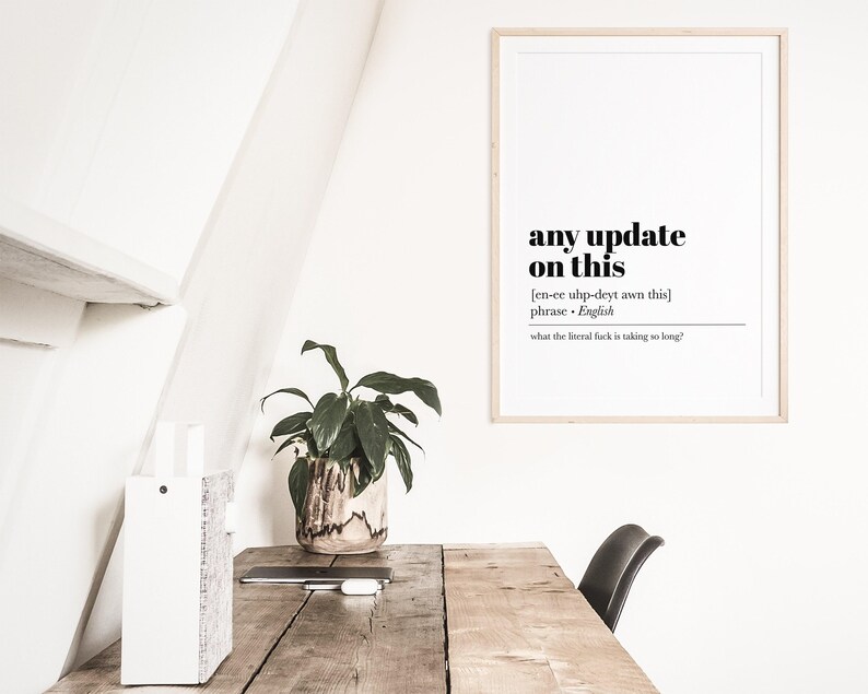 funny office decor for men | cubicle decor | funny office sign | home office wall art | office desk accessories | kikiandnim | digital print image 2