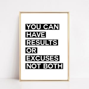kunst aan de muur sportschool | Decoratie voor thuisgymnastiek | motiverende sportcitaat | luxe kunst voor thuisgymnastiek | inspirerende muurkunst | kikiandnim | Afdrukbare muurkunst afbeelding 1