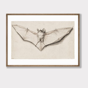 light academia decor vintage bat print vintage halloween decor gothic decor vampire aesthetic print kikiandnim digital print image 6