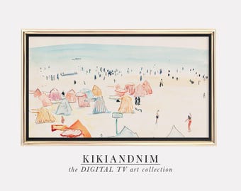 sztuka na ramce tv lato | sztuka na ramce tv samsung | dekoracja domu na plaży | sztuka na plaży na ramce tv | sztuka na ramce tv | kikiandnim | sztuka na cyfrowej telewizji