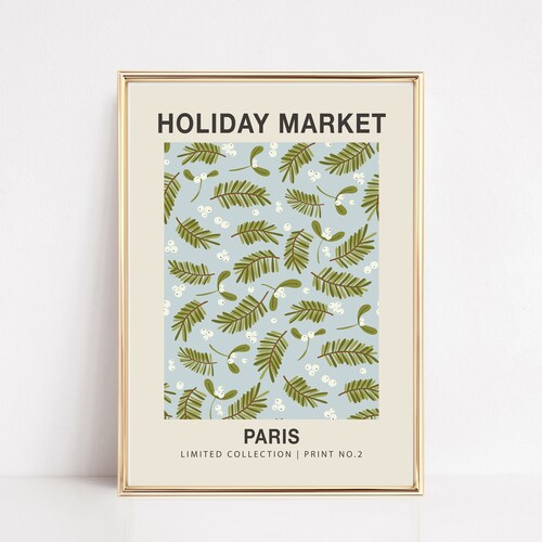 Helsinki Holiday Flower Market Modern Christmas Decorations Etsy