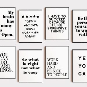 motivational office decor | 31 DIGITAL PRINTS | office wall art | home office art | office wall decor | kikiandnim | printable wall art set image 4