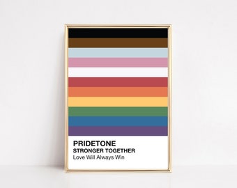 pride print | inclusive pride flag | pride home decor | LGBTQ gift | queer wall art | LGBT pride decor | pride art | digital download