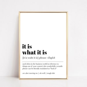 arte de parede de escritório doméstico | é o que é definição imprimir | decoração de escritório doméstico | trabalhar em casa impressão artística | arte de parede engraçada | download digital