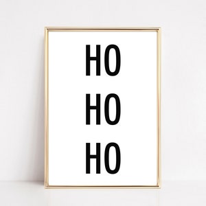 Ho Ho Ho Print Christmas Printable Wall Decor Christmas Print Holiday ...