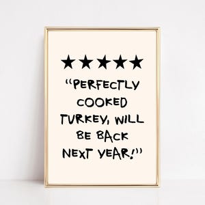 funny thanksgiving decor | fall wall art | trendy rating sign | thanksgiving print | turkey digital print | kikiandnim | printable wall art