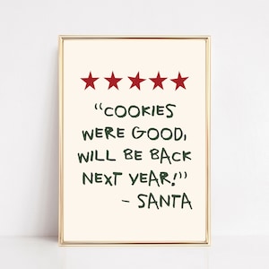 funny christmas decor | christmas wall art | trendy rating sign | christmas print | santa decor | kikiandnim | printable wall art