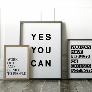 Motiverande poster | Inspirerande väggkonst | Hemgymdekor | Väggkonst för gym | Lyxig Hemgymkonst | Gymskylt | Kikiandnim | Utskrivbar Konst bild 3