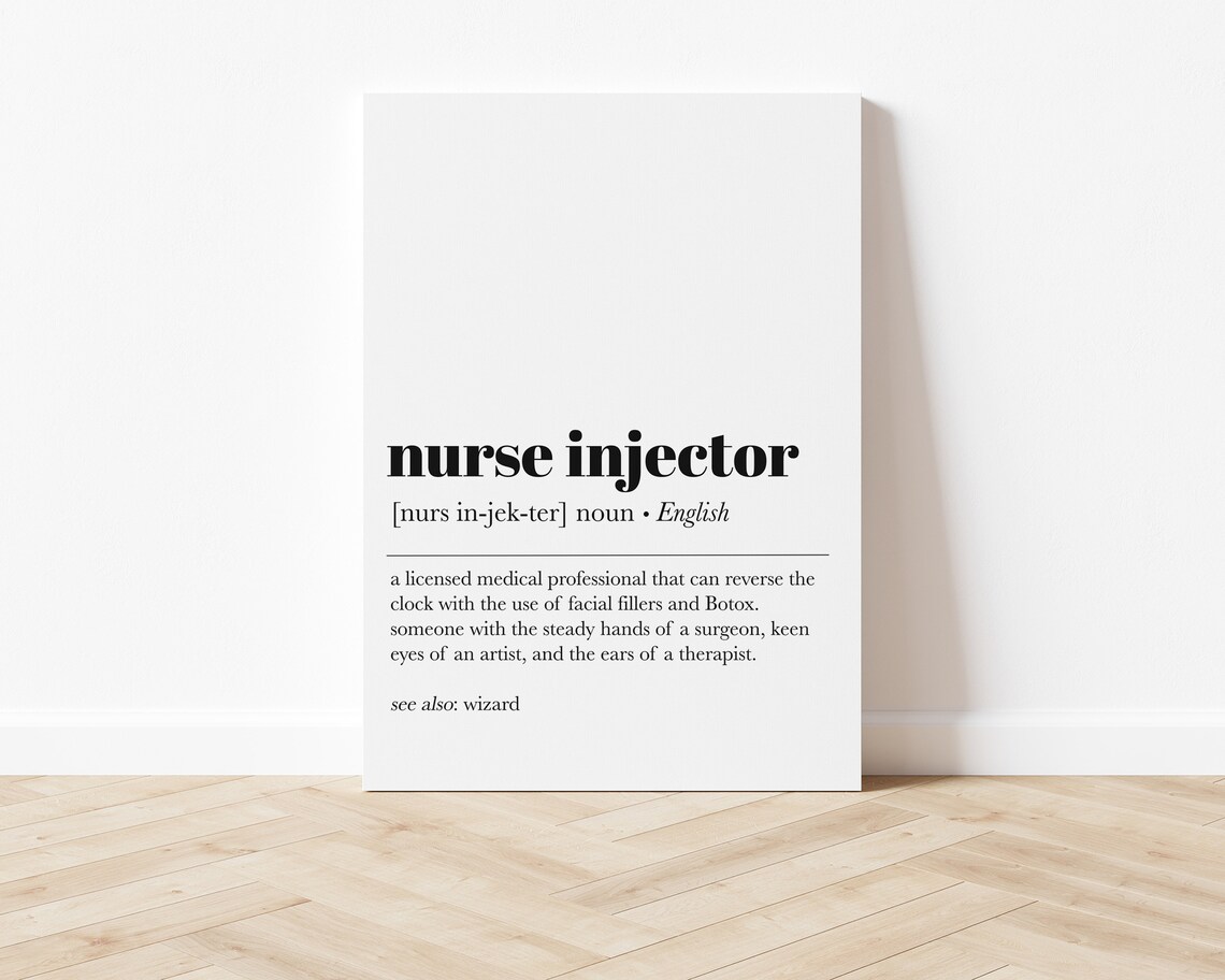Nurse Injector Definition Print | Esthetician Decor | Salon Decor ...