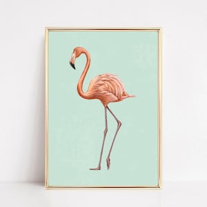flamingo wall art | bird wall art | boho printable wall art | trendy decor | bird art | flamingo print | flamingo art | digital download