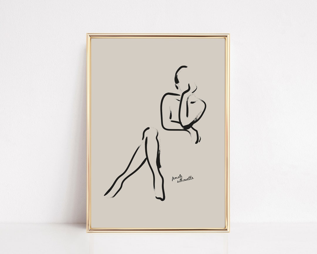 Nude Line Drawing Sexy Woman Wall Art One Line Art Beige Art Print Sexy Drawing Naked Print Nude Woman Print Digital Download - Etsy Ireland