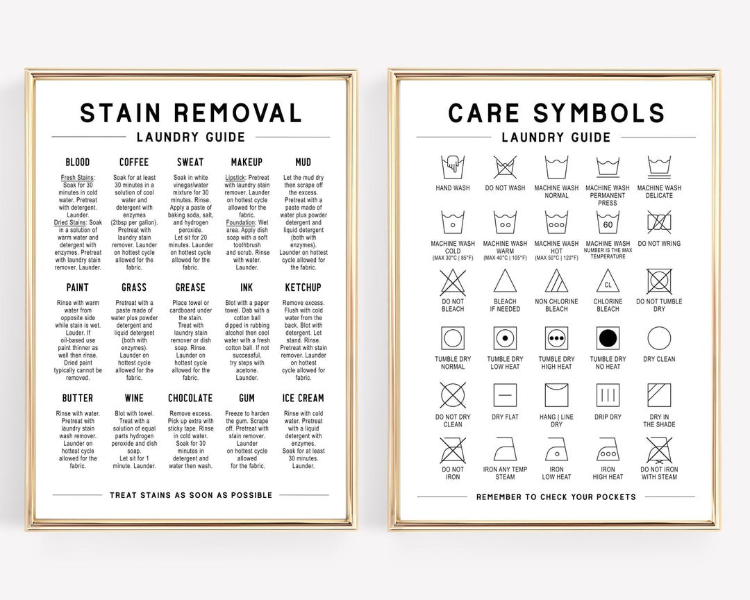 Laundry Room Print Set of 2 Printables | Laundry Room Decor | Care ...