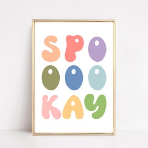 halloween wall art printable | spooky season | trendy retro wall art | pastel halloween decor | halloween print | kikiandnim | digital print