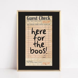 Retro Halloween Guest Check Print | Bar Cart Decor | Halloween Wall Art (Digital Download)