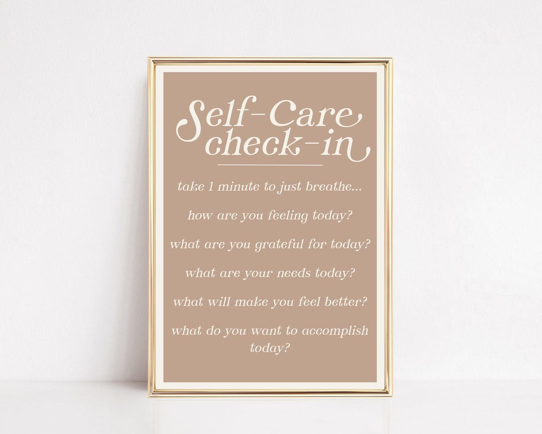 Self Care Poster | Mental Health Print | Mental Health Art | Therapy ...