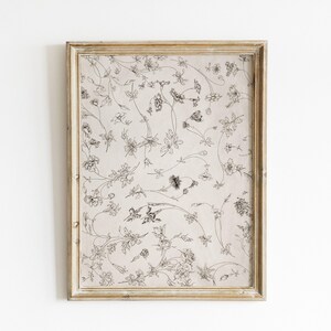 light academia decor | cottagecore print | vintage floral wall art | antique botanical art print | kikiandnim | printable wall art image 2