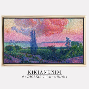 samsung frame tv art abstract | pink frame tv art | landscape painting | art for frame tv | the frame tv art | kikiandnim | digital download