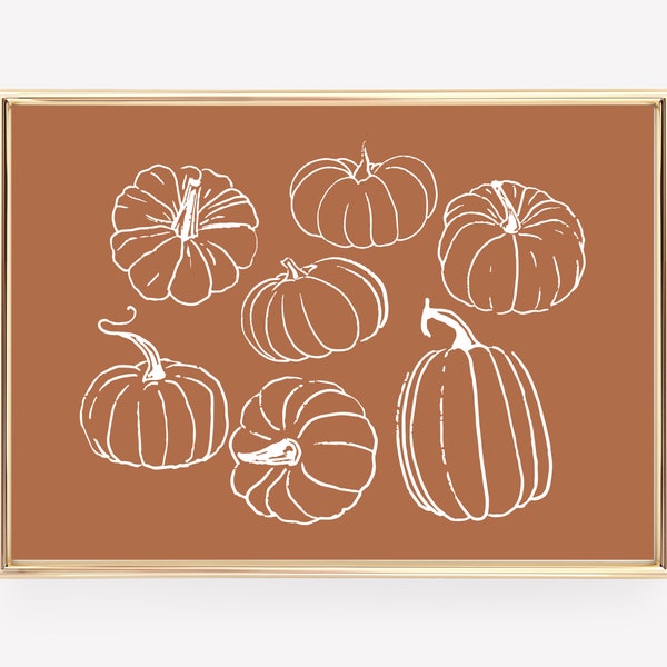 pumpkin wall art | fall printable wall art | halloween kitchen decor | halloween wall art | fall print | kikiandnim | digital print