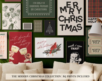 christmas prints mega bundle | 65 CHRISTMAS PRINTABLES | modern christmas wall art | christmas decor | kikiandnim | printable wall art