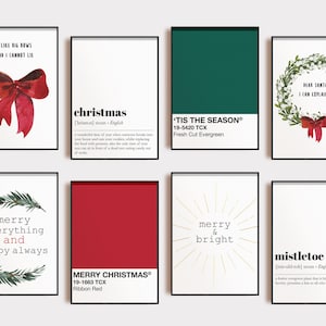 printable christmas decor | 16 modern christmas art prints | MEGA bundle gallery wall | minimalist christmas printables | printable wall art