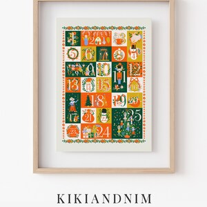 Christmas Advent Calendar Printable Advent Calendar Christmas Countdown ...