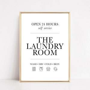 laundry room sign | laundry room decor | laundry room art | laundry room poster | minimalist home decor | kikiandnim | digital print