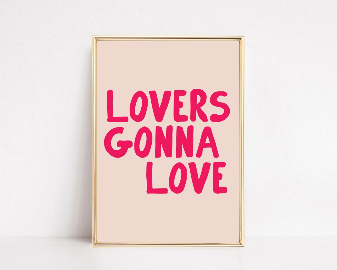Trendy Pink Wall Art Cute Valentines Decor Girly Wall Art Aesthetic Home Decor Valentines Wall