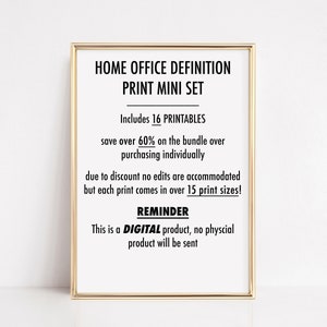 funny office decor 16 PRINTABLES office wall art gallery wall set funny work from home art definition prints printable wall art image 8