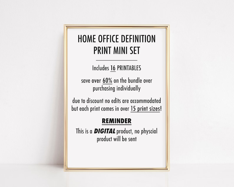 funny office decor 16 PRINTABLES office wall art gallery wall set funny work from home art definition prints printable wall art image 8