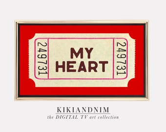 Samsung Bilderrahmen | trendige moderne Bilderrahmen | rote Kunst für Bilderrahmen Tv | der Bilderrahmen | Valentinstag | kikiandnim | Digital-TV-Kunst