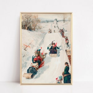 vintage christmas decorations | vintage printable wall art | vintage winter print | antique christmas art print | kikiandnim | digital print