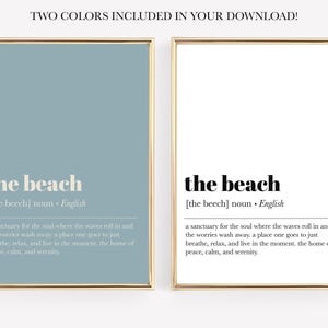 decoración de la casa de playa / letrero de la casa de playa / impresión de definición de playa / regalo para casa de playa / impresión de arte de playa azul / kikiandnim / impresión digital imagen 2
