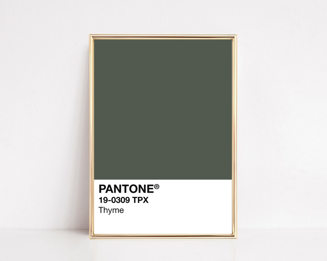 Pantone thyme print pantone art pantone print pantone Etsy