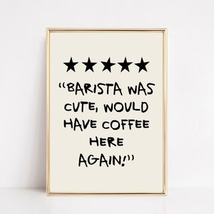coffee wall art | coffee bar print | coffee poster | barista rating print | coffee lover gift | kitchen print | kikiandnim | digital art