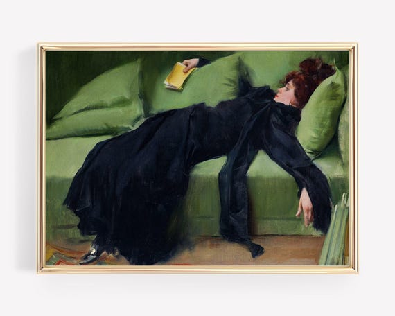 moody wall art | emerald green art | vintage bar cart print | dark academia decor | vintage woman portrait | kikiandnim | printable wall art