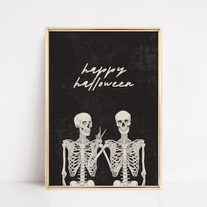 Halloween Dekor | druckbare Halloween-Kunst | glückliches Halloween-Zeichen | Halloween Poster | Halloween Kunst | kikiandnim | Digitaldruck