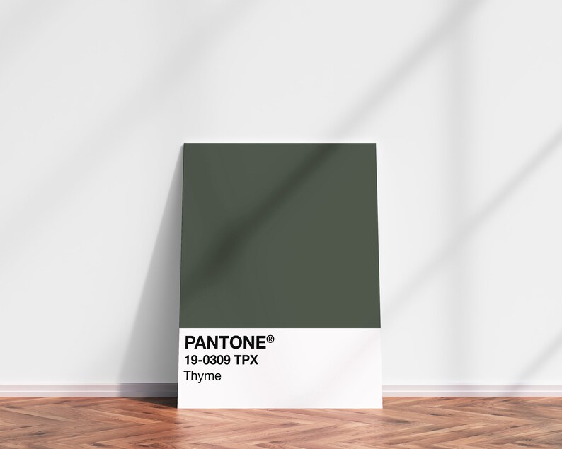 Pantone thyme print pantone art pantone print pantone Etsy