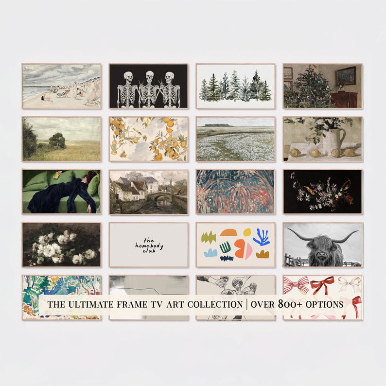 samsung frame tv art set of 800 | spring frame tv art | art collection for frame tv | samsung frame tv artwork | kikiandnim | digital tv art