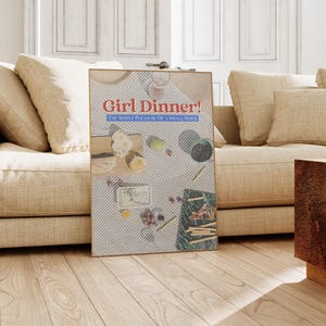 Retro Küchen Dekor | Mädchen Abendessen Druck | ästhetische Küche Wandkunst | lustiges Küchendekor | trendige Wandkunst | kikiandnim | Digitaldruck Bild 4