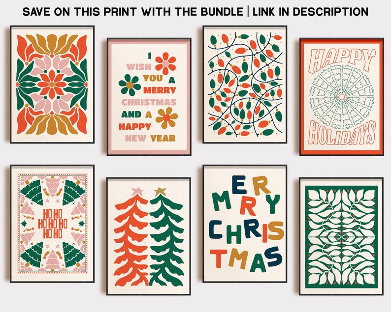 Retro Christmas Tree Print Christmas - Il 794xN.4382538863 921c