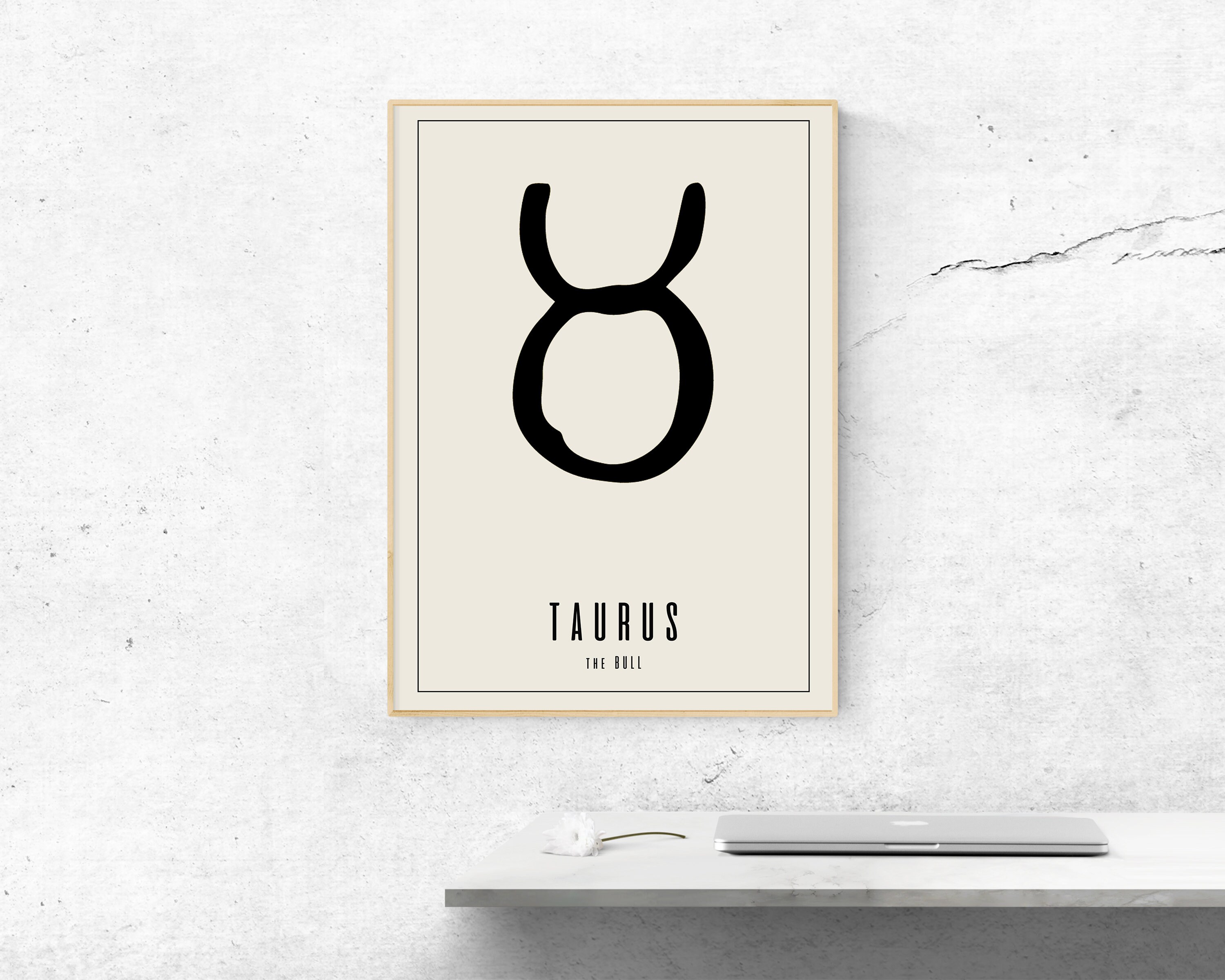 Taurus Wall Art Taurus Zodiac Print Taurus Art Zodiac Etsy