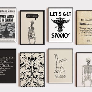 halloween printable wall art | 40 HALLOWEEN PRINTS | halloween decor | halloween prints | halloween wall decor | kikiandnim | digital prints image 4