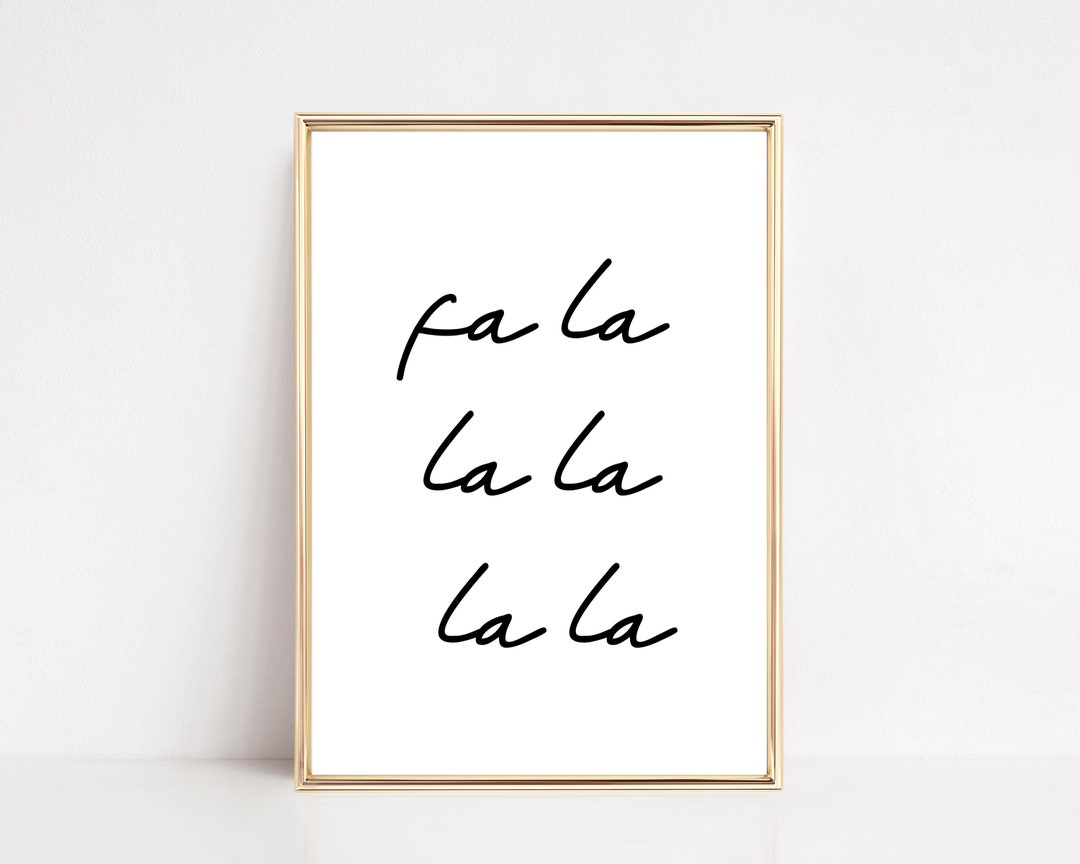 Fa La La La Print Christmas Printable Wall Art Christmas Decor ...