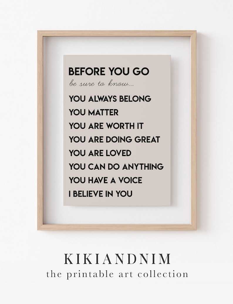 affirmation wall art for kids | inspirational classroom decor | kids room decor | positive classroom wall art | printable wall art image 8