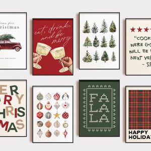 klassieke kerstprints | 20 kerstprintables | kerstdecoratie | kerstkunst aan de muur | vakantiedecoratie | kikiandnim | Afdrukbare muurkunst