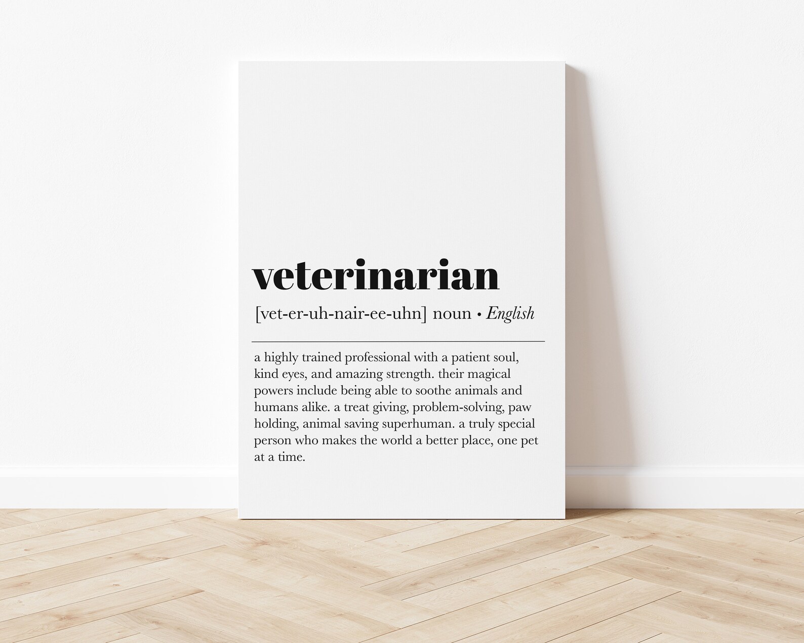 Veterinarian Definition Print Veterinarian Gift Etsy