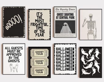 halloween decor | 20 HALLOWEEN DIGITAL PRINTS | halloween wall art | trendy halloween prints | spooky posters | kikiandnim | halloween gift