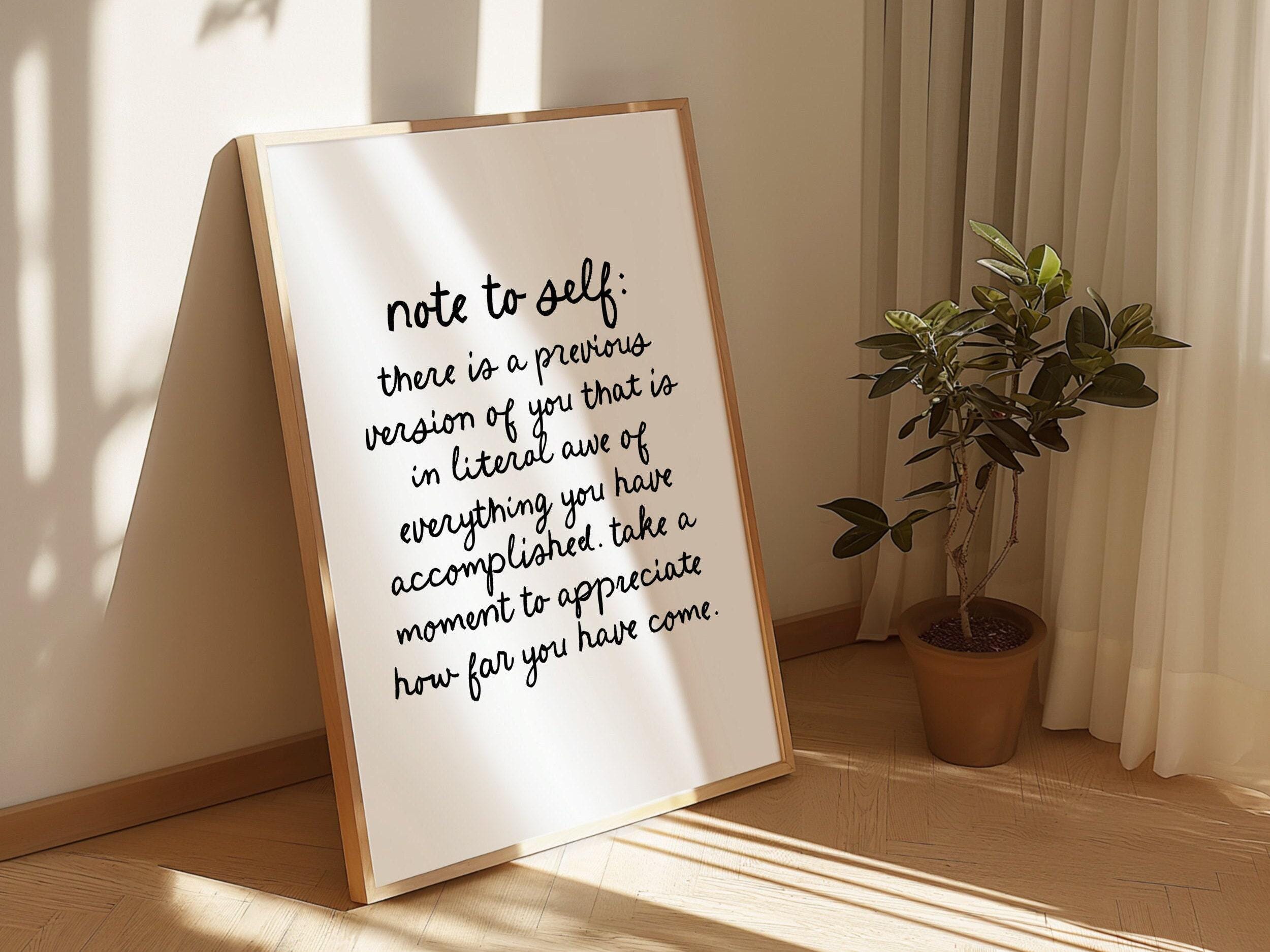 Affirmation Note to Self Print | Minimalist Mental Health Art ...